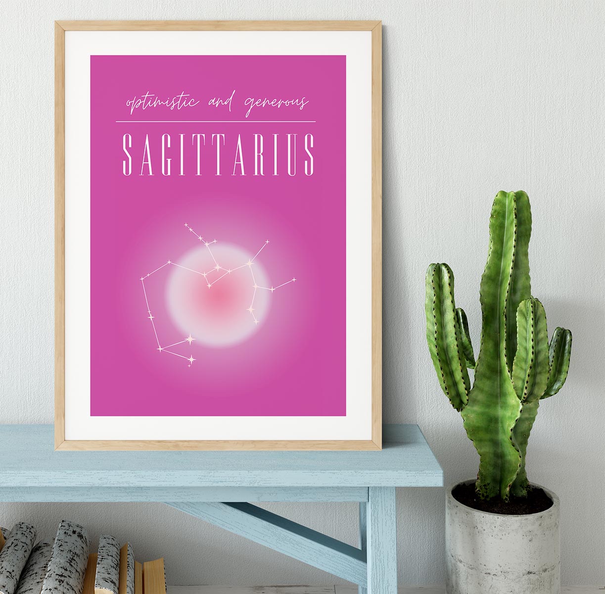 Sagittarius Celestial Print Framed Print - Canvas Art Rocks - 3