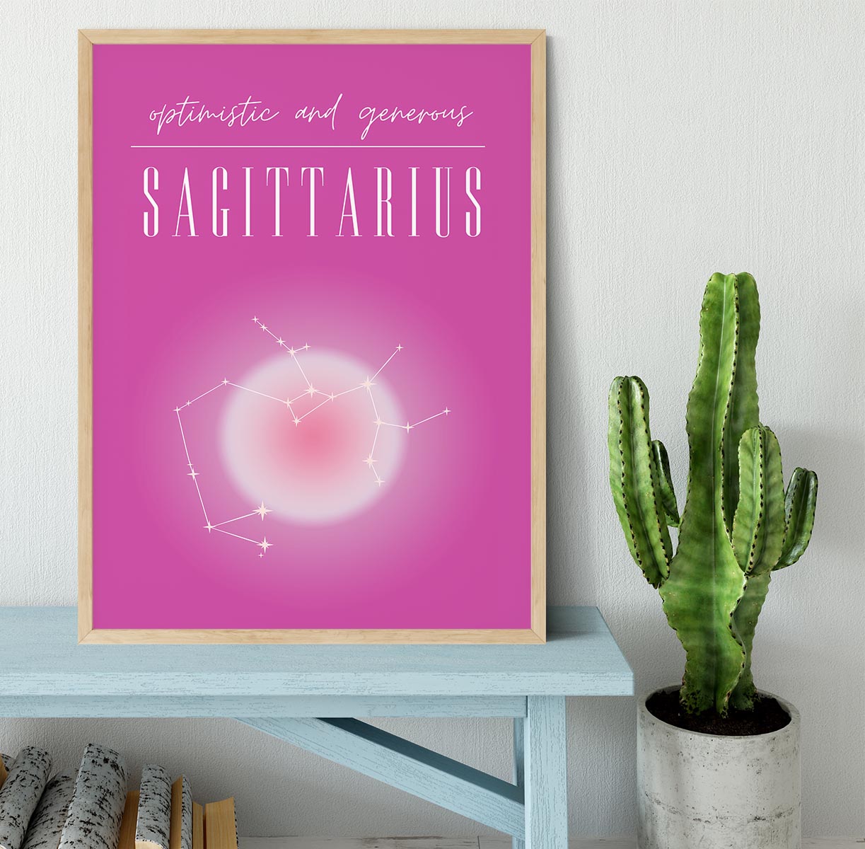 Sagittarius Celestial Print Framed Print - Canvas Art Rocks - 4