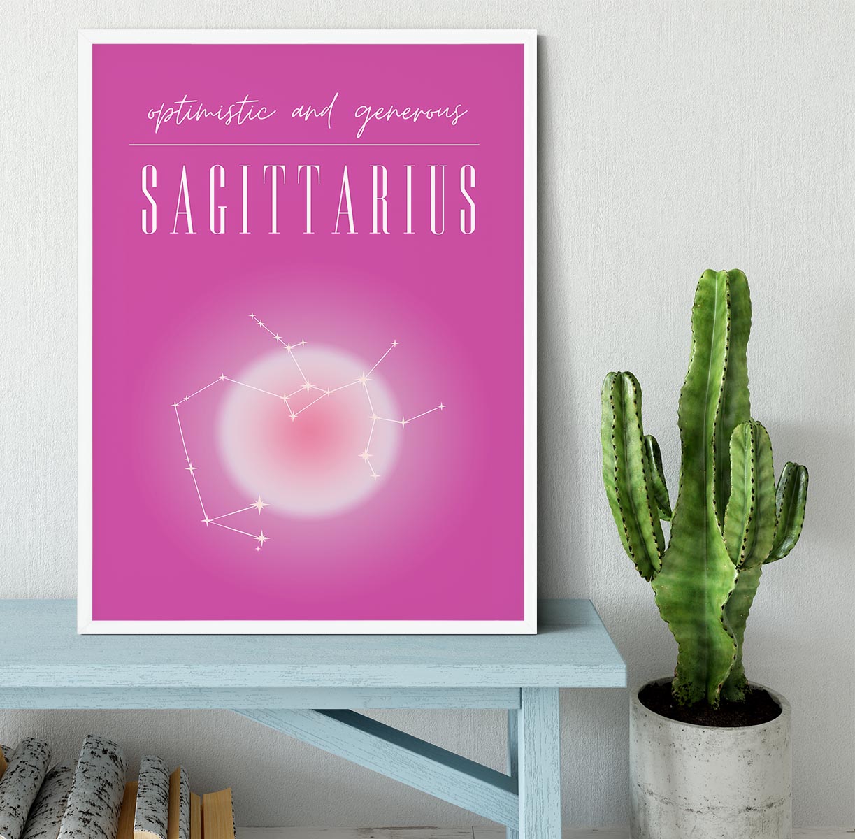 Sagittarius Celestial Print Framed Print - Canvas Art Rocks -6