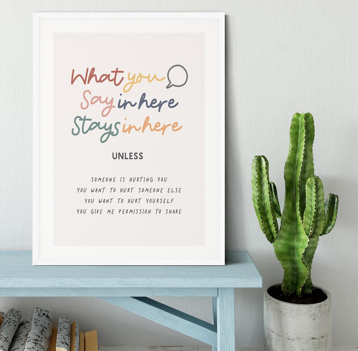 Say Here Stays Here Framed Print - Canvas Art Rocks - 5