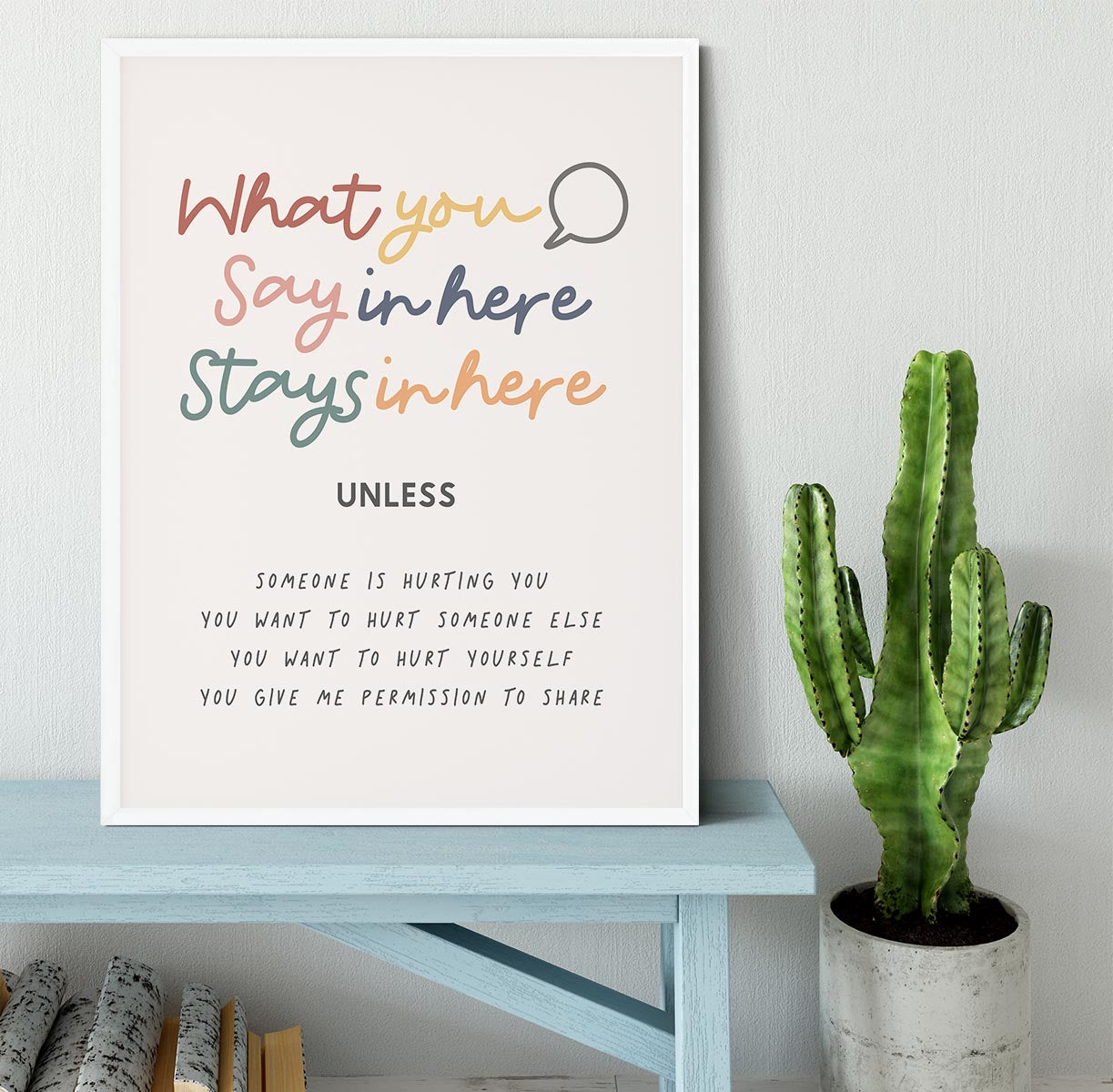 Say Here Stays Here Framed Print - Canvas Art Rocks -6