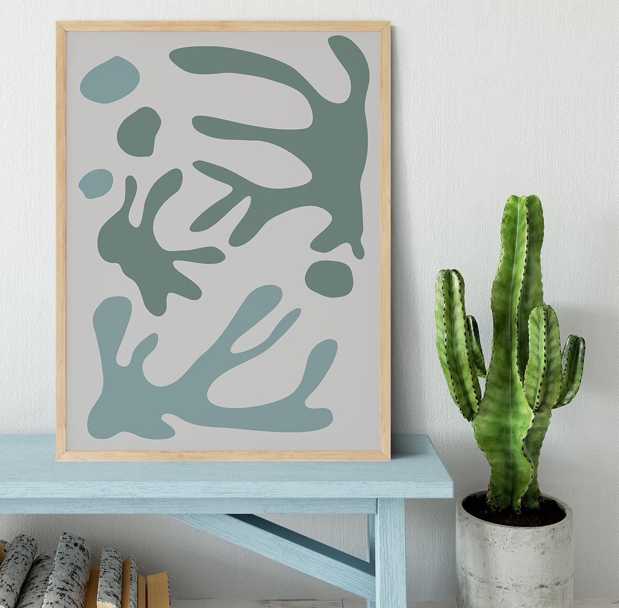 Seaweed Teal No 1 Framed Print - 1x - 4