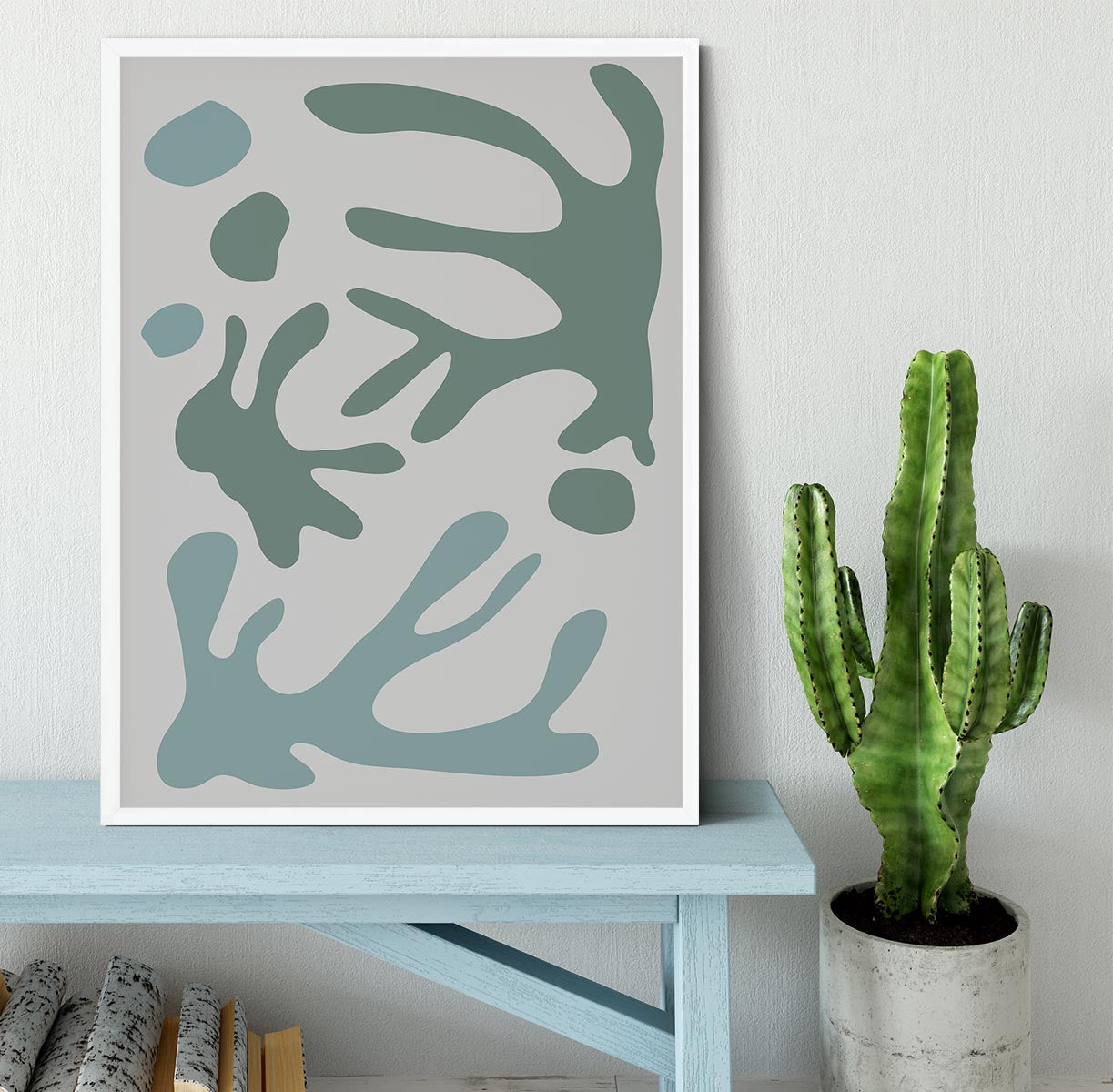 Seaweed Teal No 1 Framed Print - 1x -6