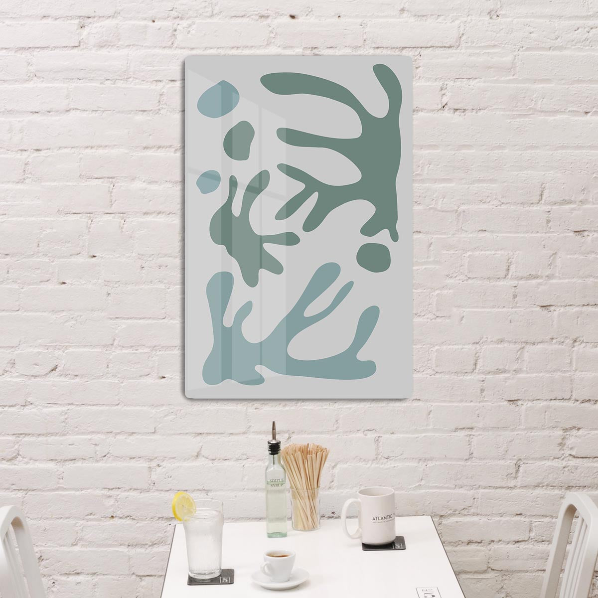 Seaweed Teal No 1 Acrylic Block - 1x - 3