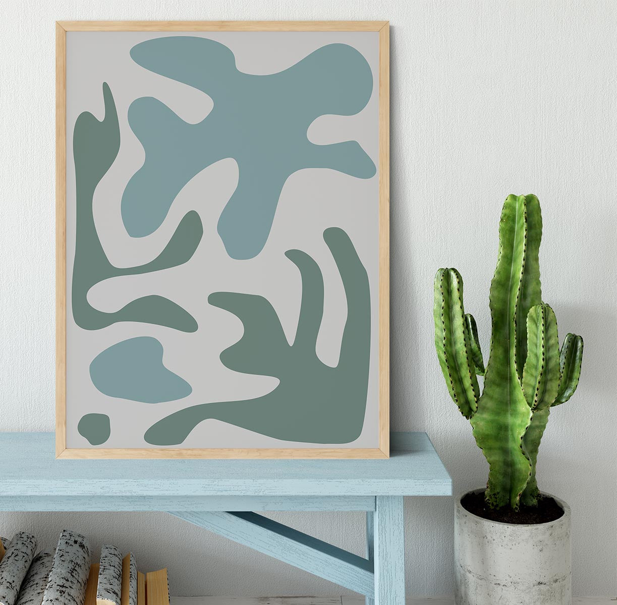 Seaweed Teal No 2 Framed Print - 1x - 4