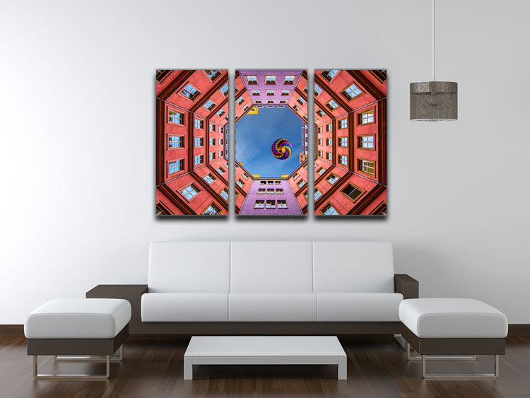 Shapes and Swirls 3 Split Panel Canvas Print - 1x - 3