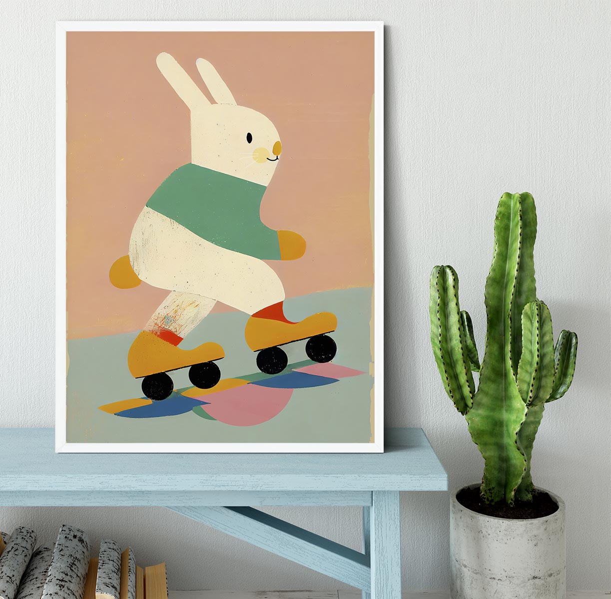 Skating Bunny Framed Print - 1x -6