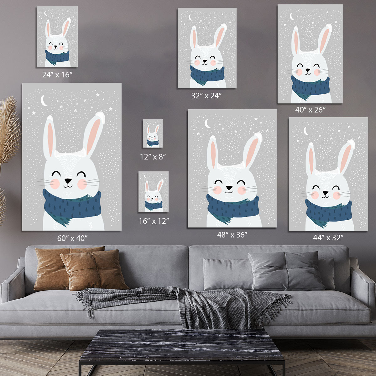 Snow Bunny Canvas Print or Poster - 1x - 7