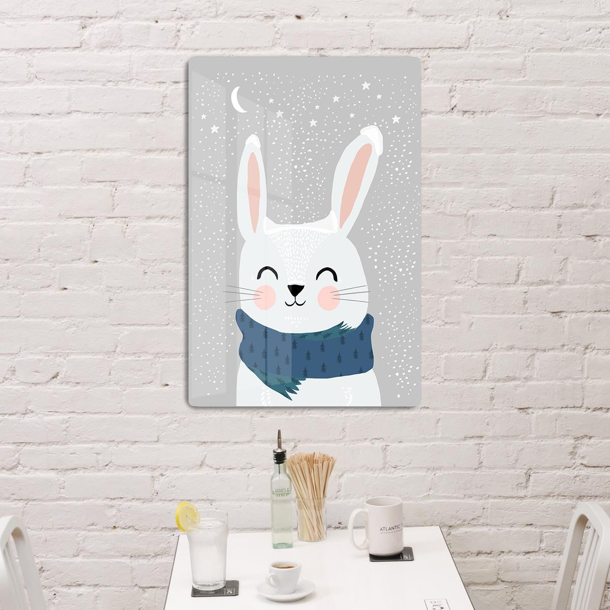 Snow Bunny Acrylic Block - 1x - 3