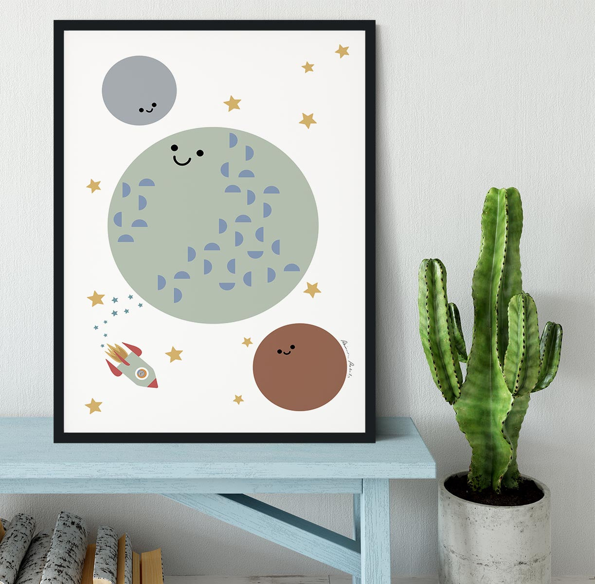 Solar Earth Moon Framed Print - 1x - 2