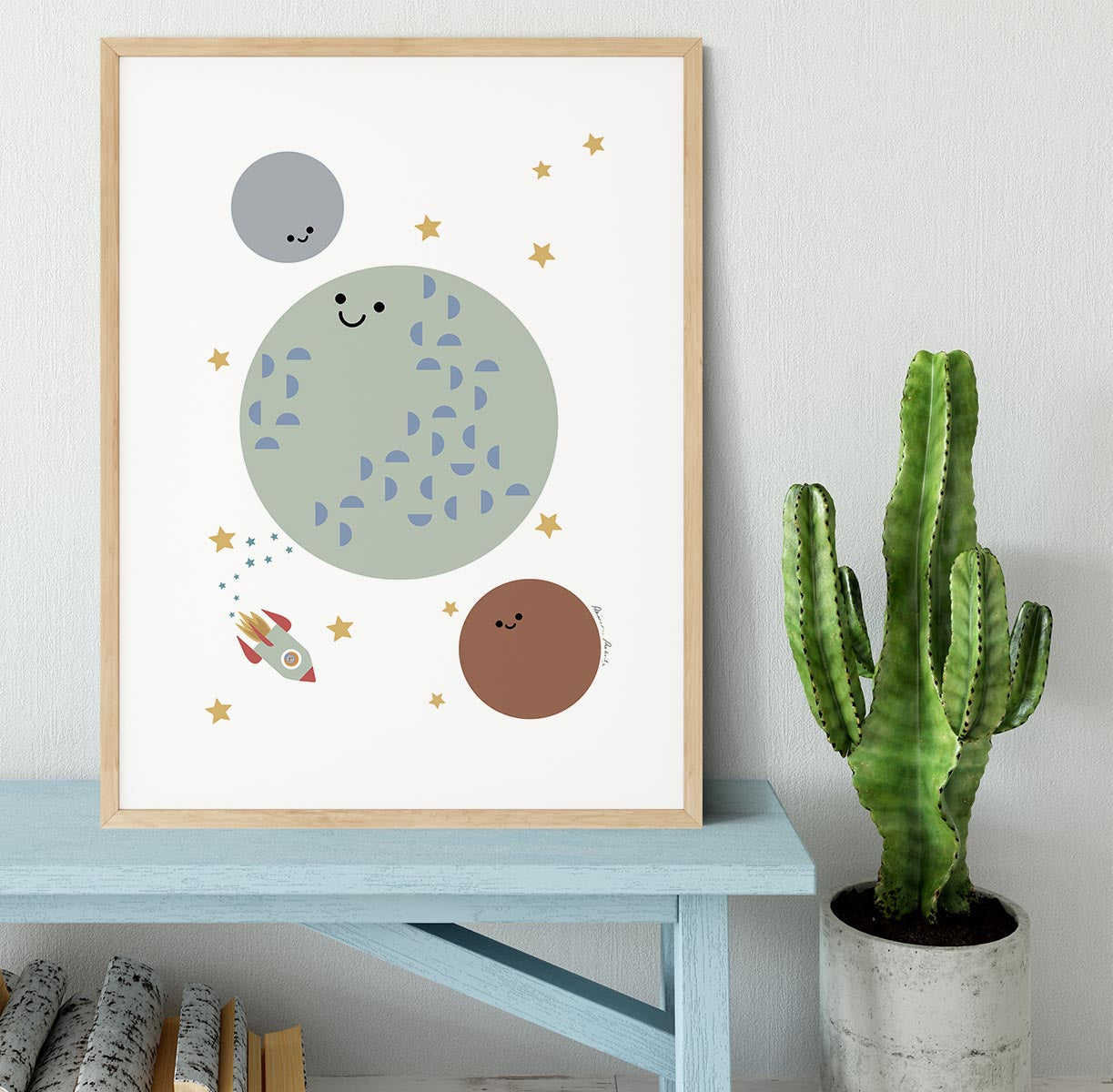 Solar Earth Moon Framed Print - 1x - 3