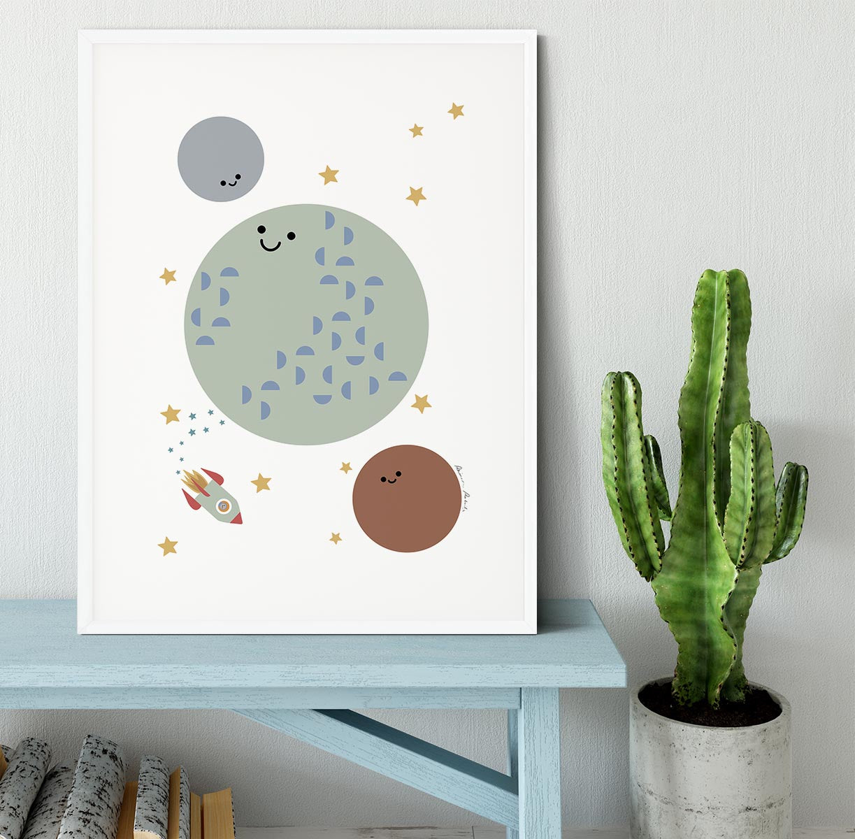 Solar Earth Moon Framed Print - 1x - 5