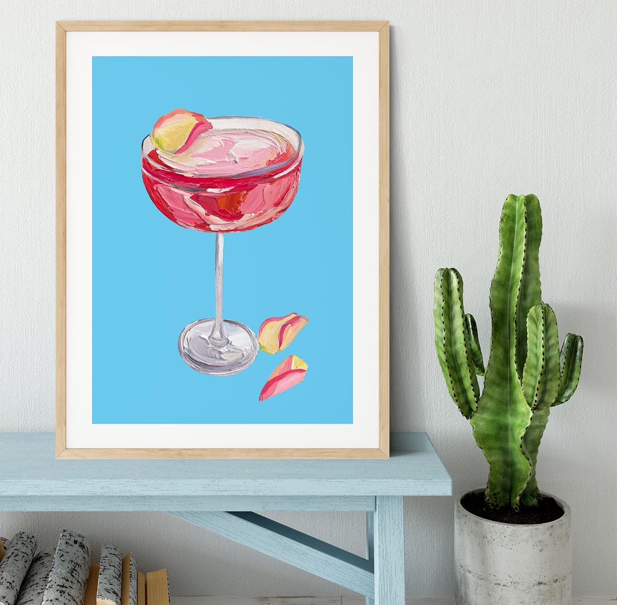 Sparkling Rose Gin Cocktail Framed Print - Canvas Art Rocks - 3