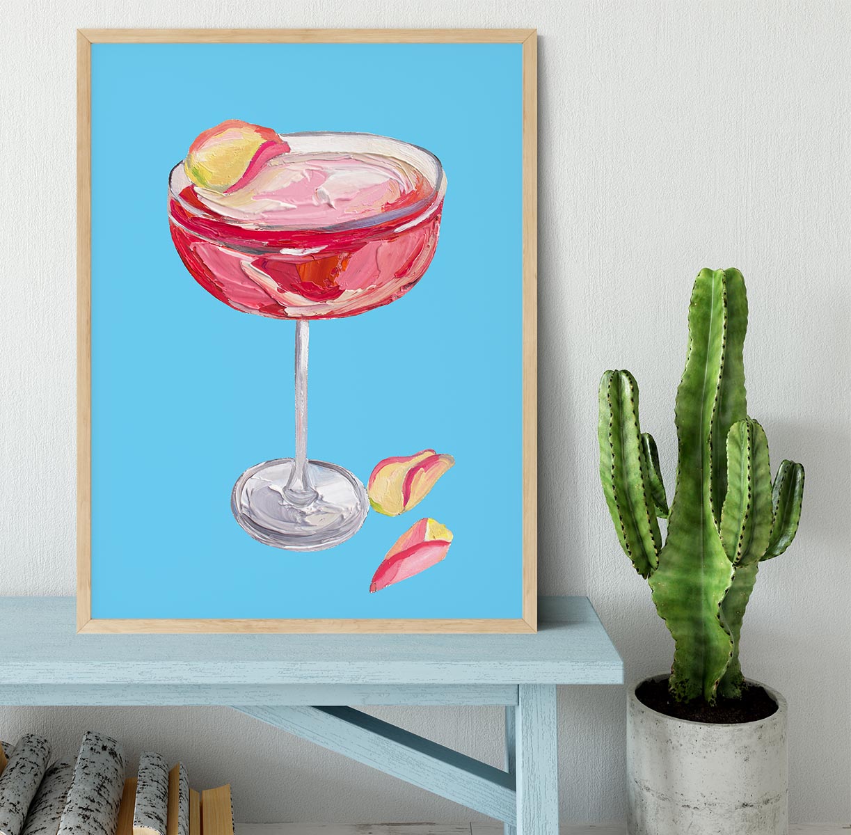 Sparkling Rose Gin Cocktail Framed Print - Canvas Art Rocks - 4