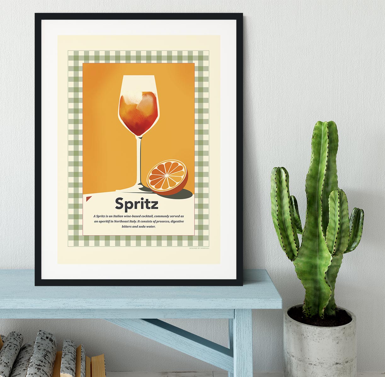 Spritz retro print Framed Print - Canvas Art Rocks - 1