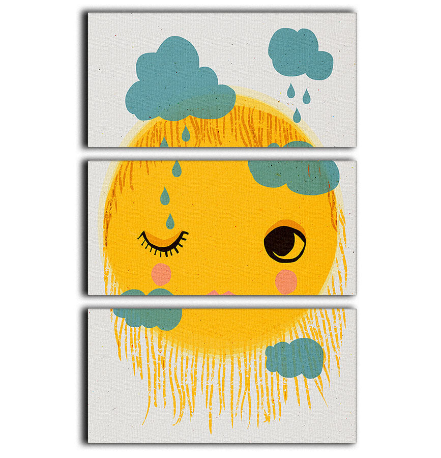 Sun And Rain 3 Split Panel Canvas Print - 1x - 1