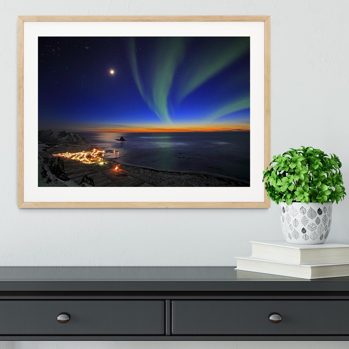 Sunset at Bleik Framed Print - Canvas Art Rocks - 3