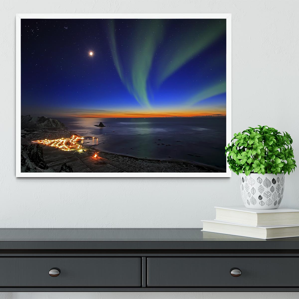 Sunset at Bleik Framed Print - Canvas Art Rocks -6