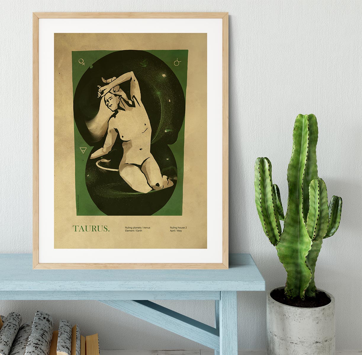 Taurus Celestial Resilience Poster Framed Print - Canvas Art Rocks - 3