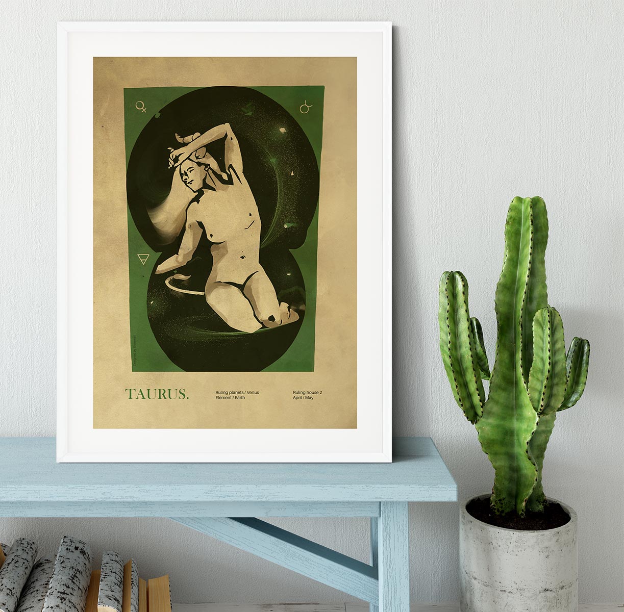 Taurus Celestial Resilience Poster Framed Print - Canvas Art Rocks - 5