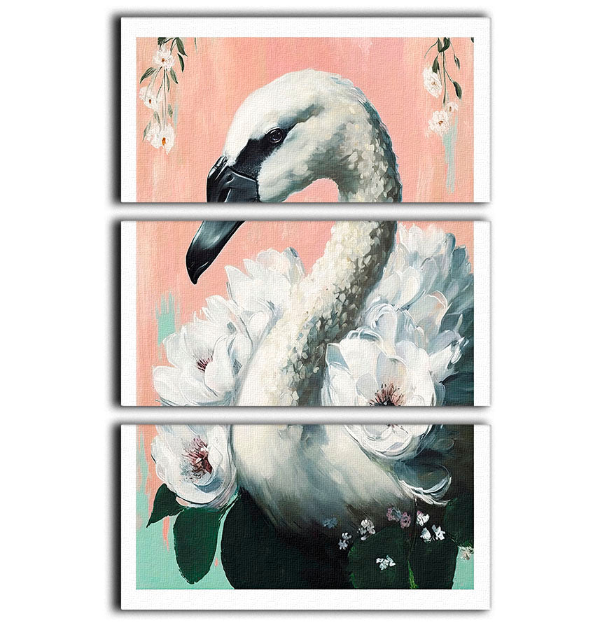 The Swan 3 Split Panel Canvas Print - 1x - 1