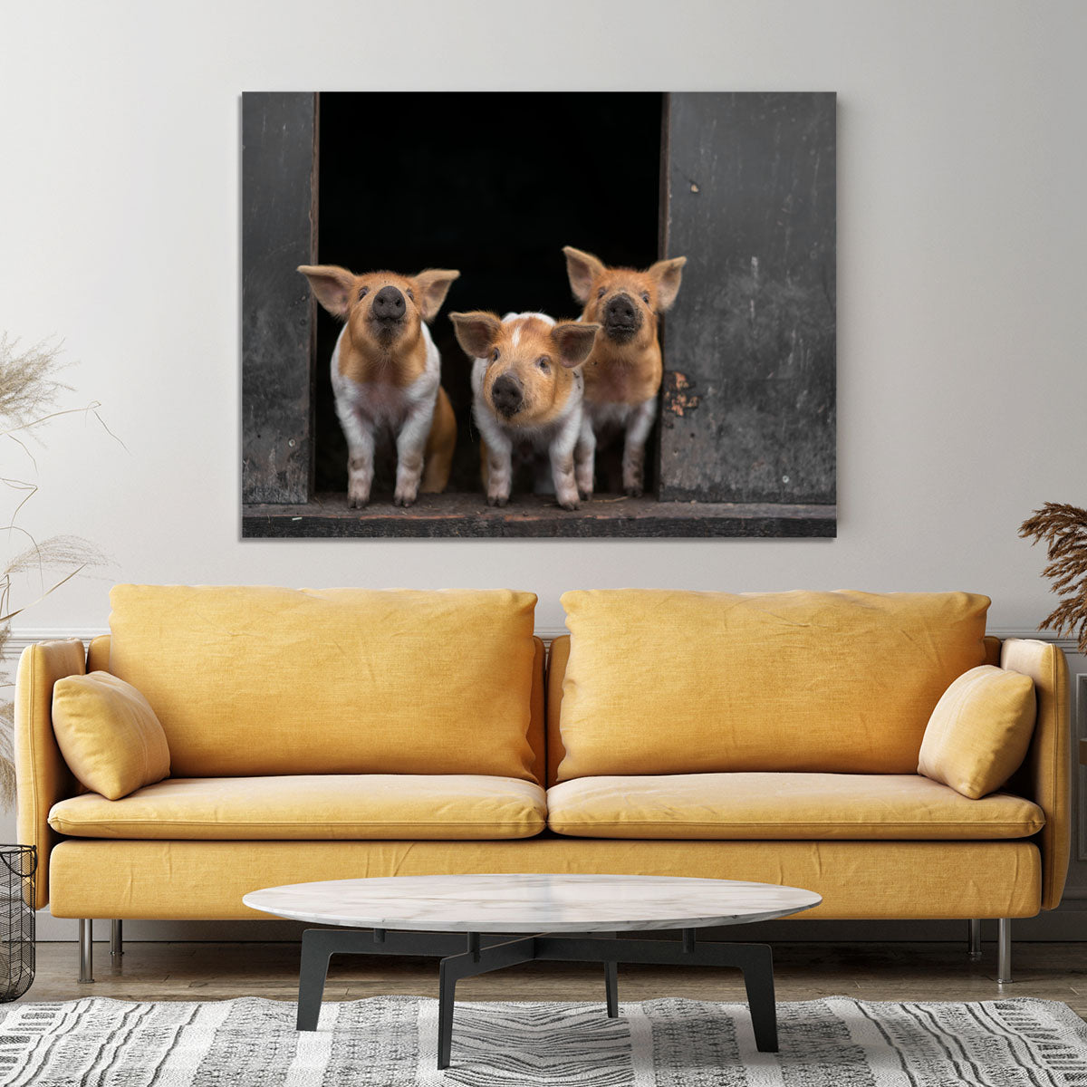 Three Piggies Canvas Print or Poster - 1x - 4