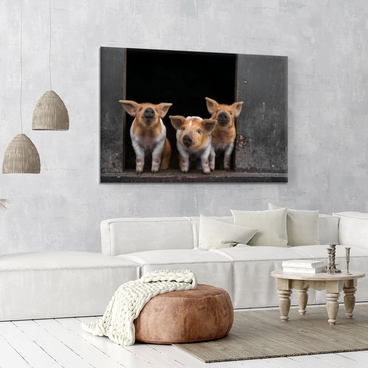 Three Piggies Canvas Print or Poster - 1x - 6