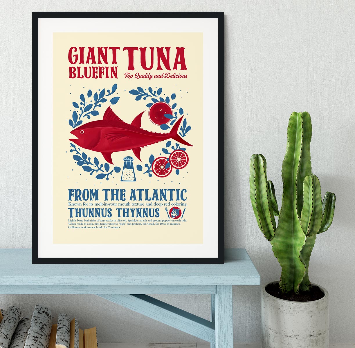 Tuna kitchen print Framed Print - Canvas Art Rocks - 1