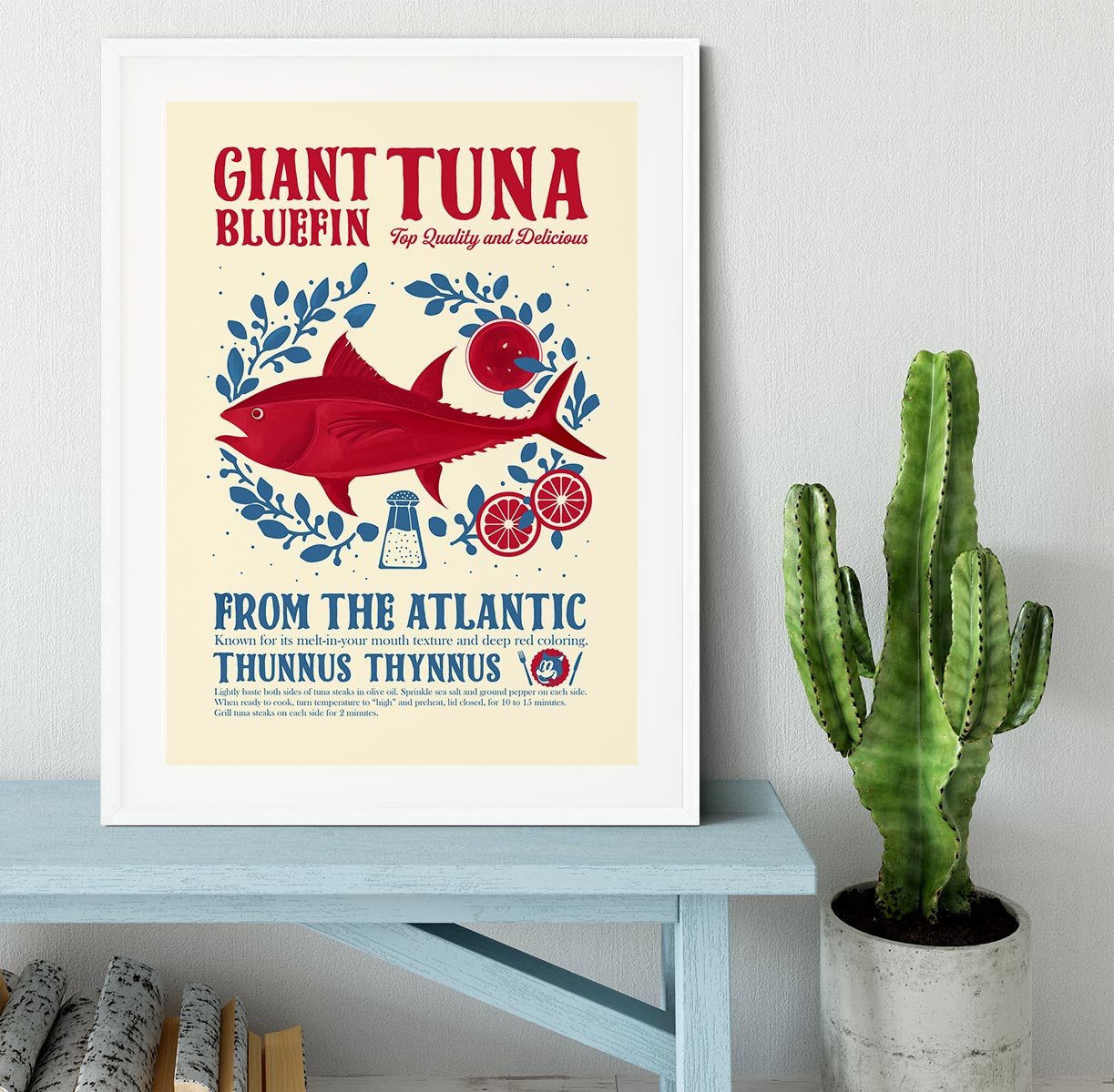 Tuna kitchen print Framed Print - Canvas Art Rocks - 5