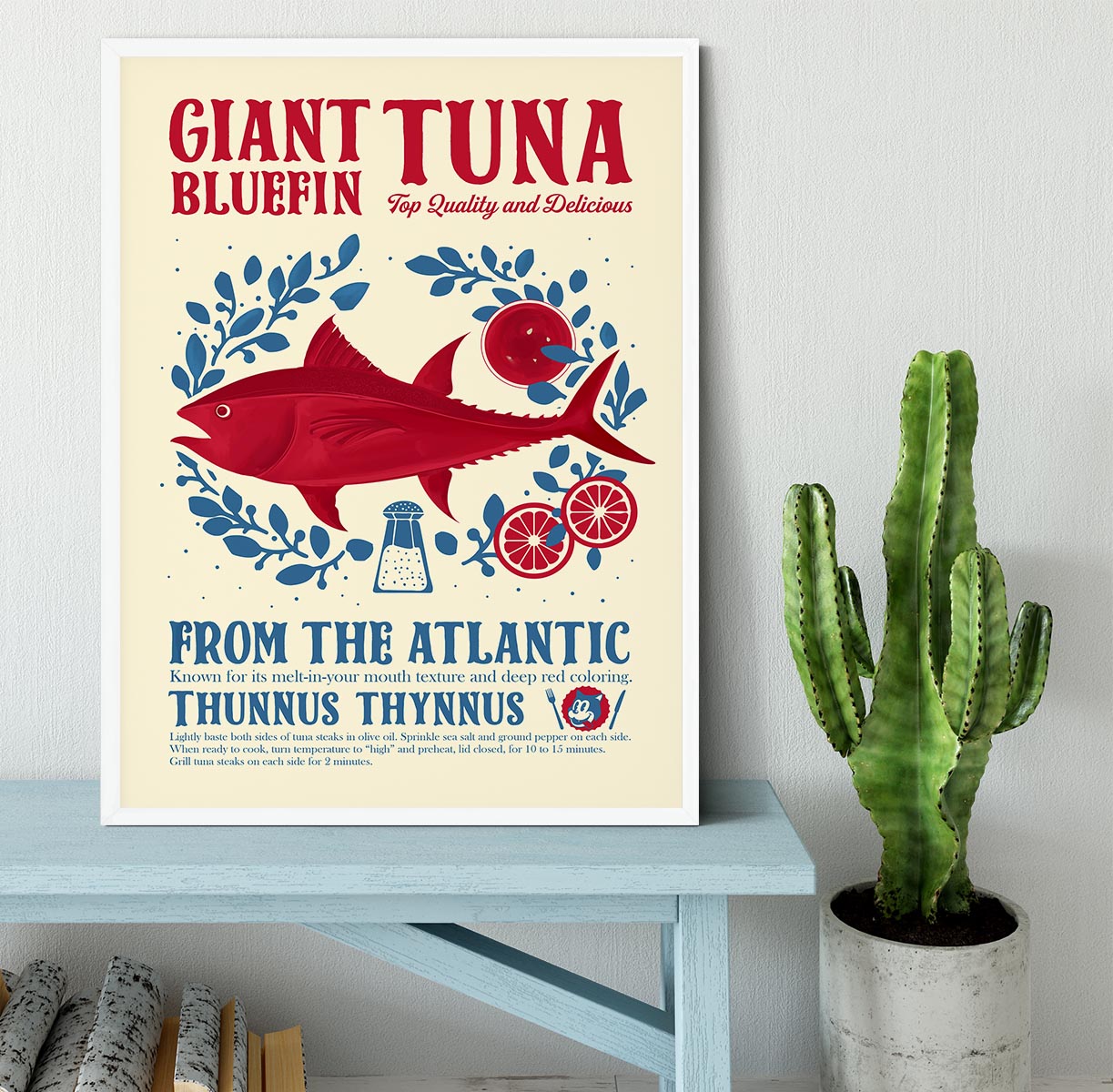 Tuna kitchen print Framed Print - Canvas Art Rocks -6