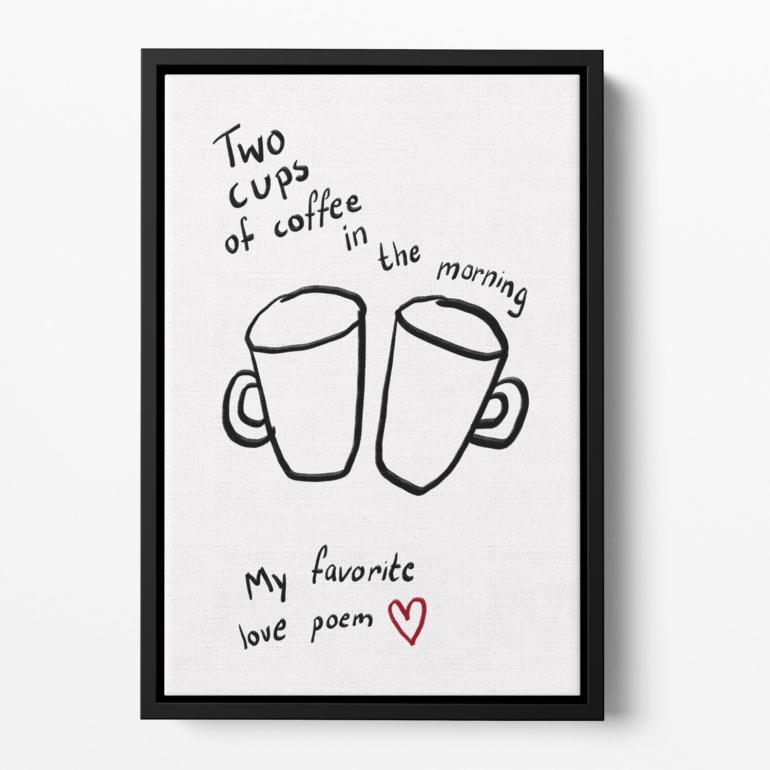 Two Cups Floating Framed Canvas - Canvas Art Rocks - 2