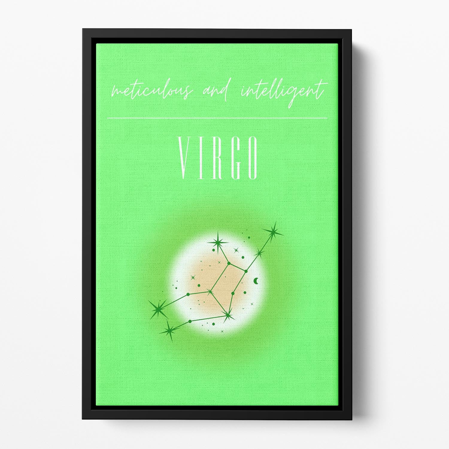 Virgo Zodiac Enlightenment Print Floating Framed Canvas - Canvas Art Rocks - 2