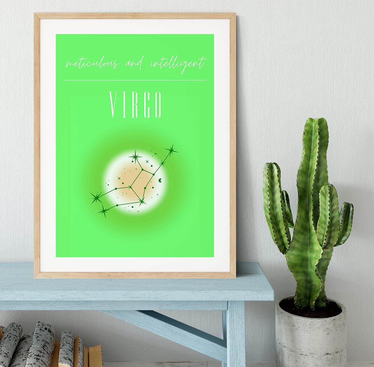 Virgo Zodiac Enlightenment Print Framed Print - Canvas Art Rocks - 3