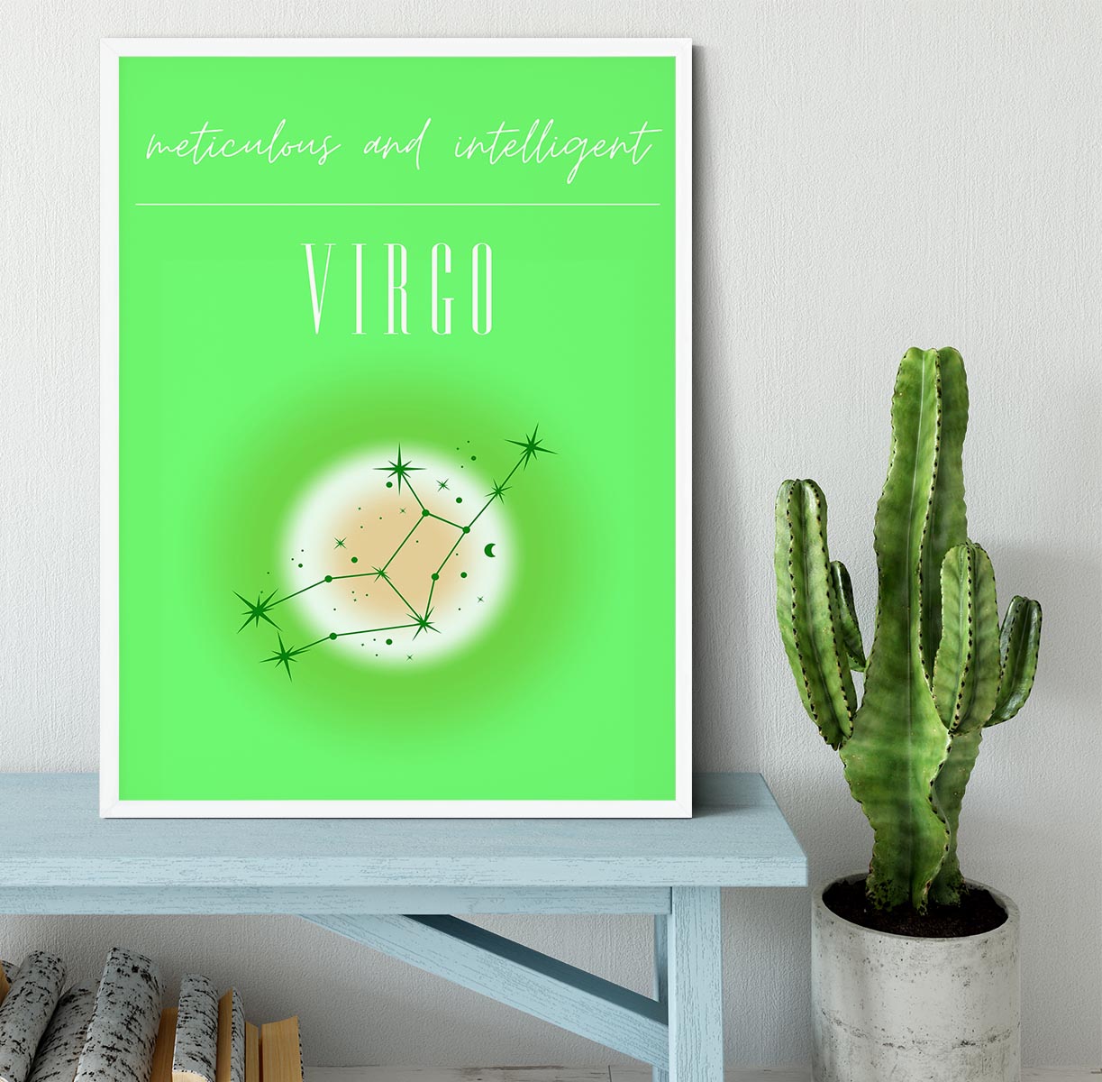 Virgo Zodiac Enlightenment Print Framed Print - Canvas Art Rocks -6