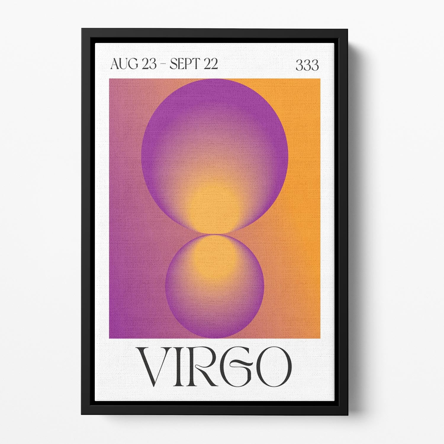 Virgo Zodiac Radiant Print Floating Framed Canvas - Canvas Art Rocks - 2