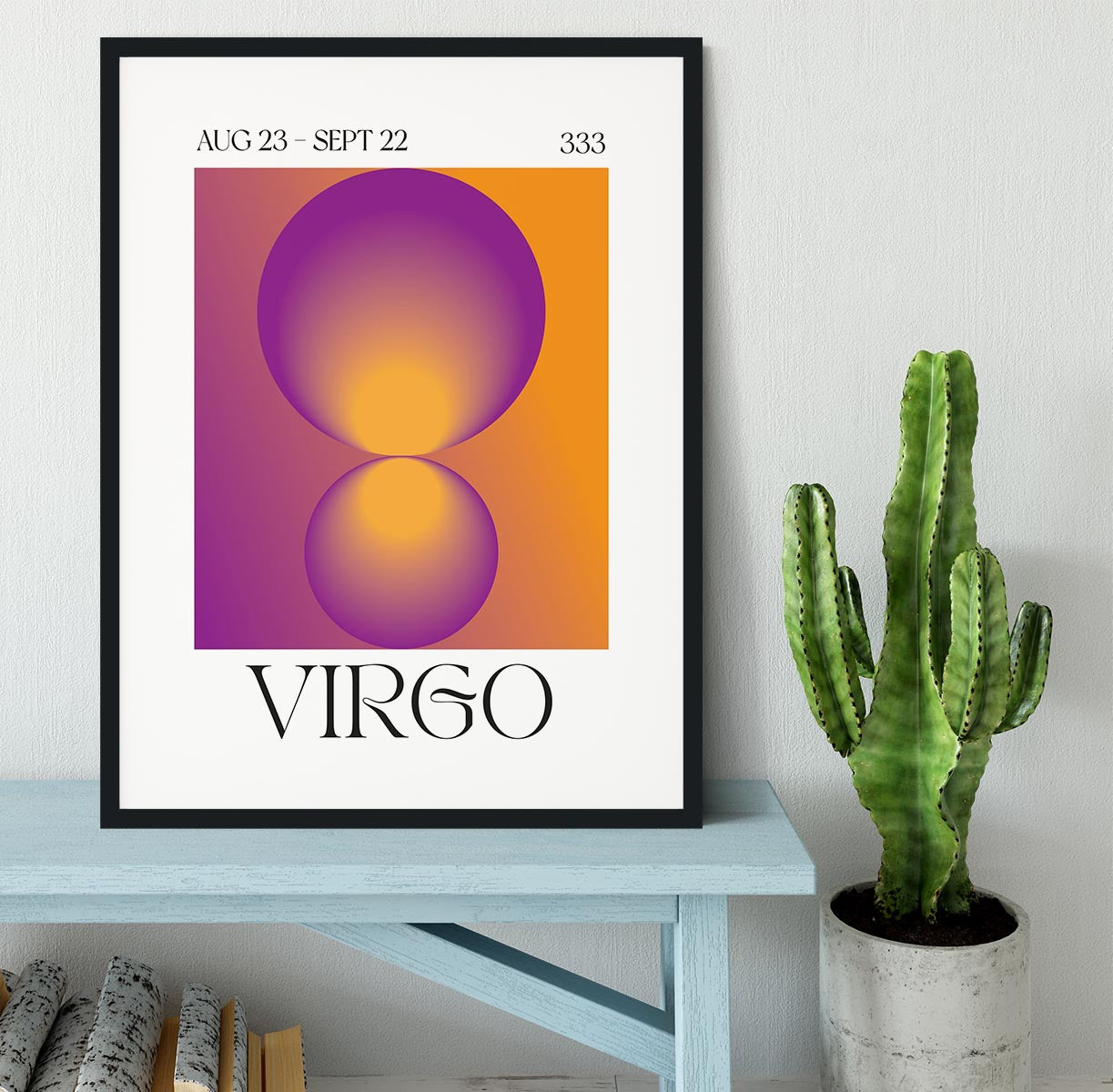 Virgo Zodiac Radiant Print Framed Print - Canvas Art Rocks - 1