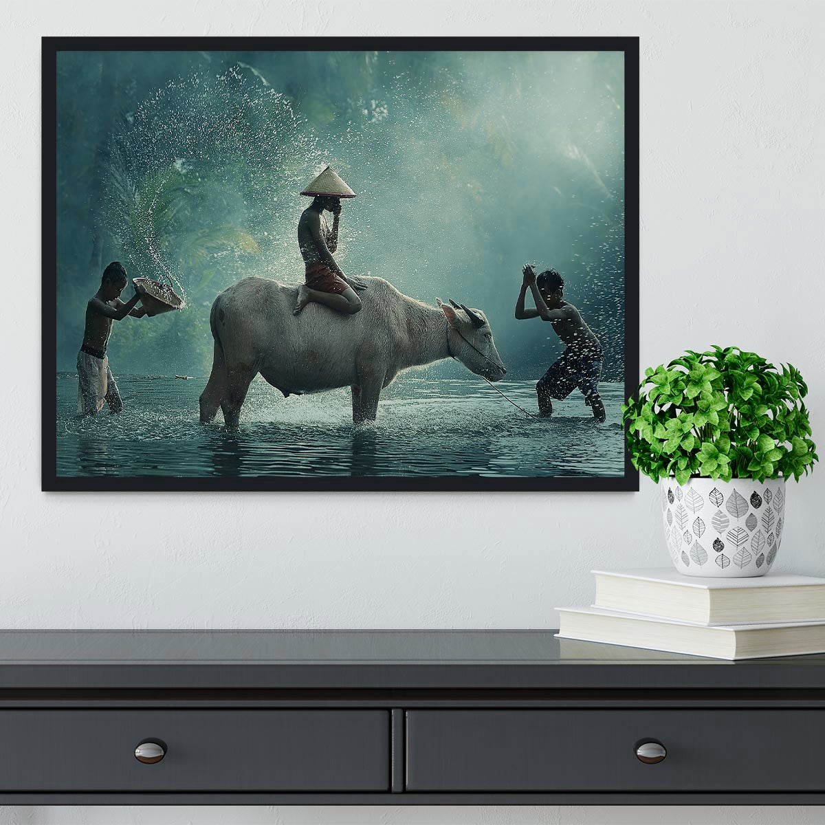 Water Buffalo Framed Print - 1x - 2