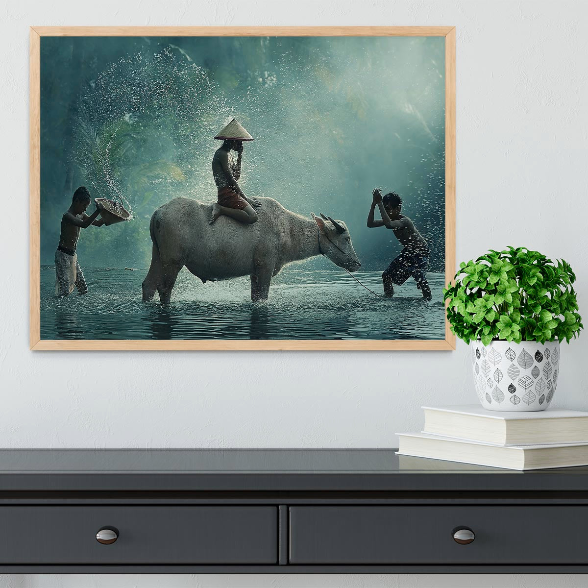 Water Buffalo Framed Print - 1x - 4