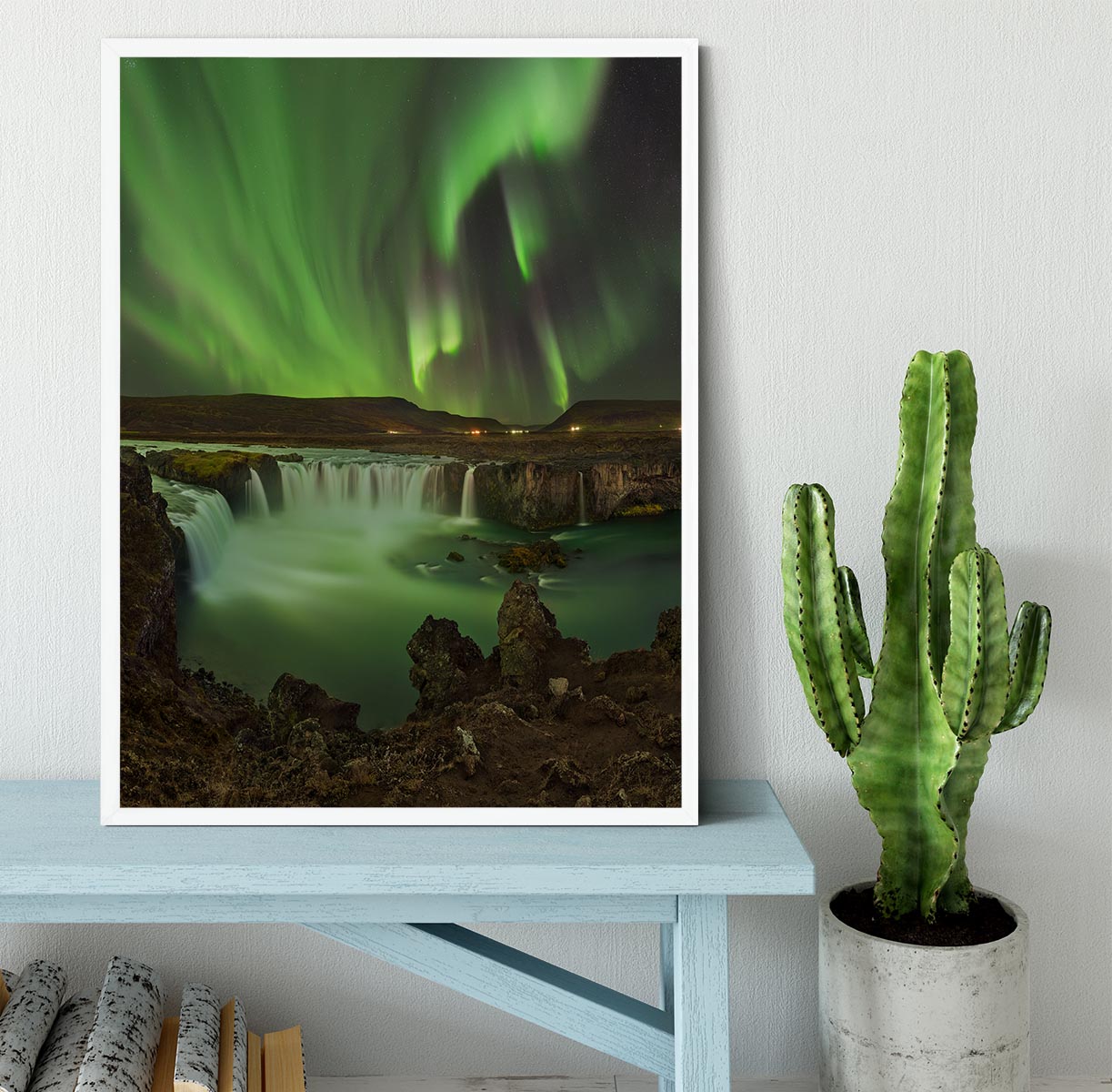 Waterfall of Gods Framed Print - Canvas Art Rocks -6