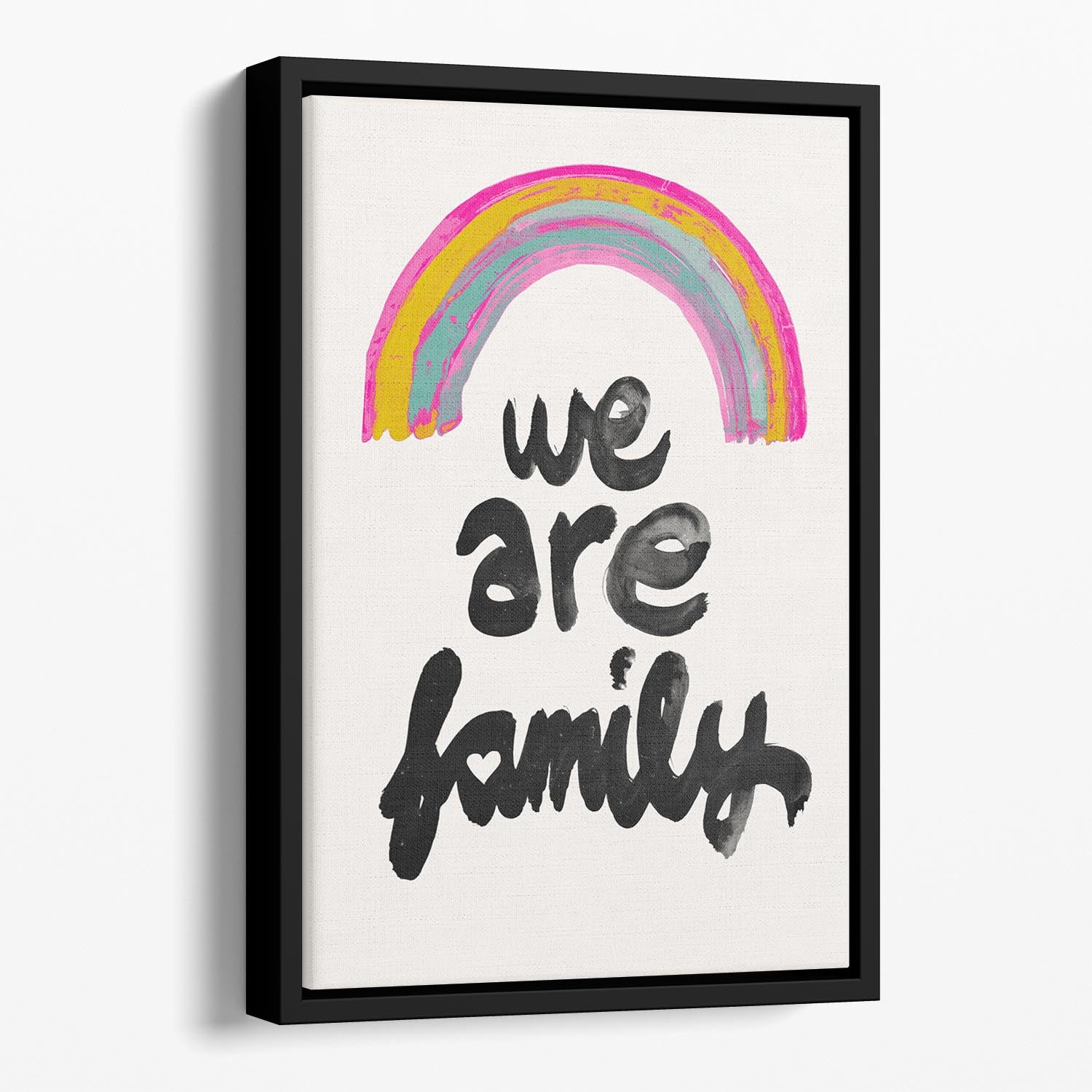 We Are Family Floating Framed Canvas - 1x - 1