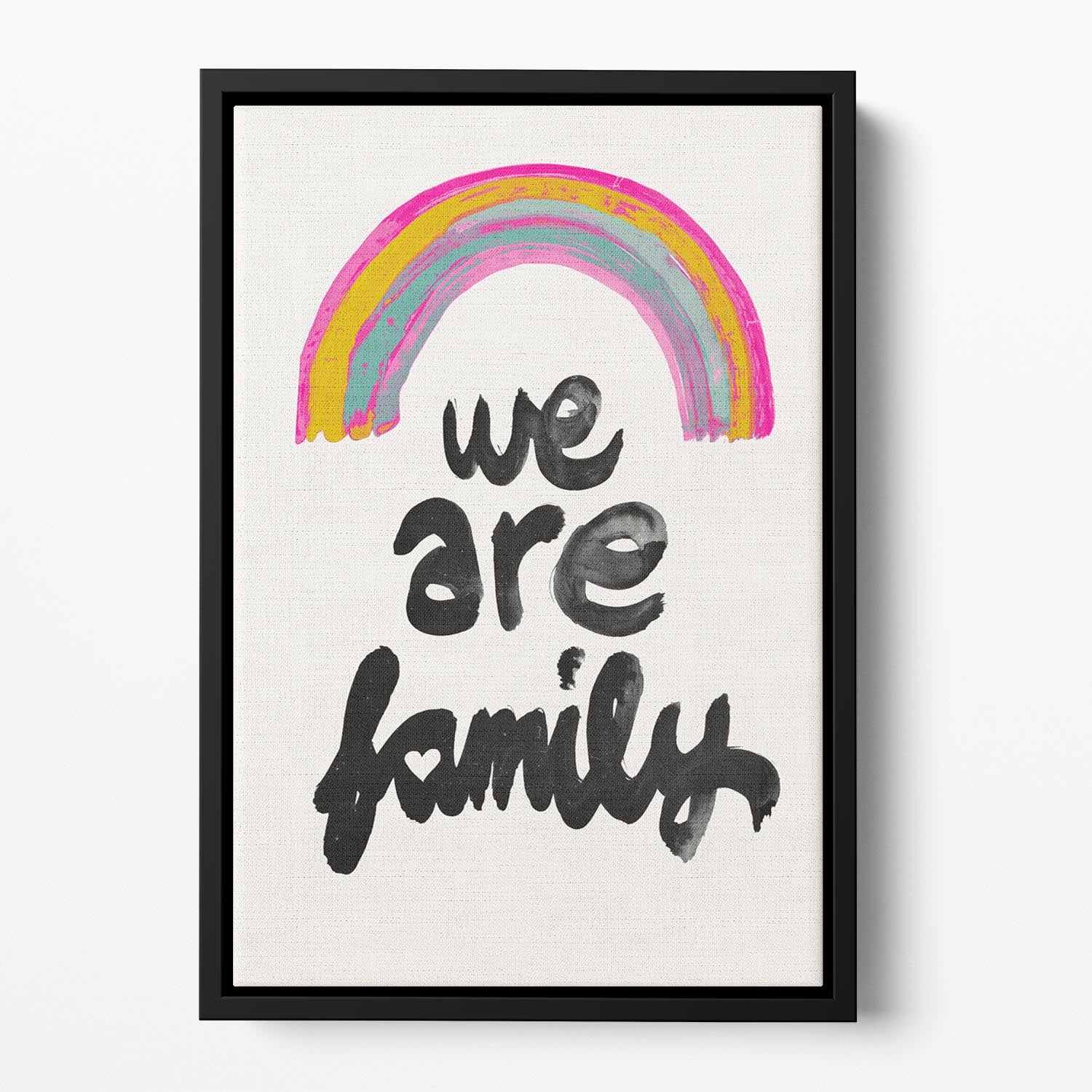 We Are Family Floating Framed Canvas - 1x - 2