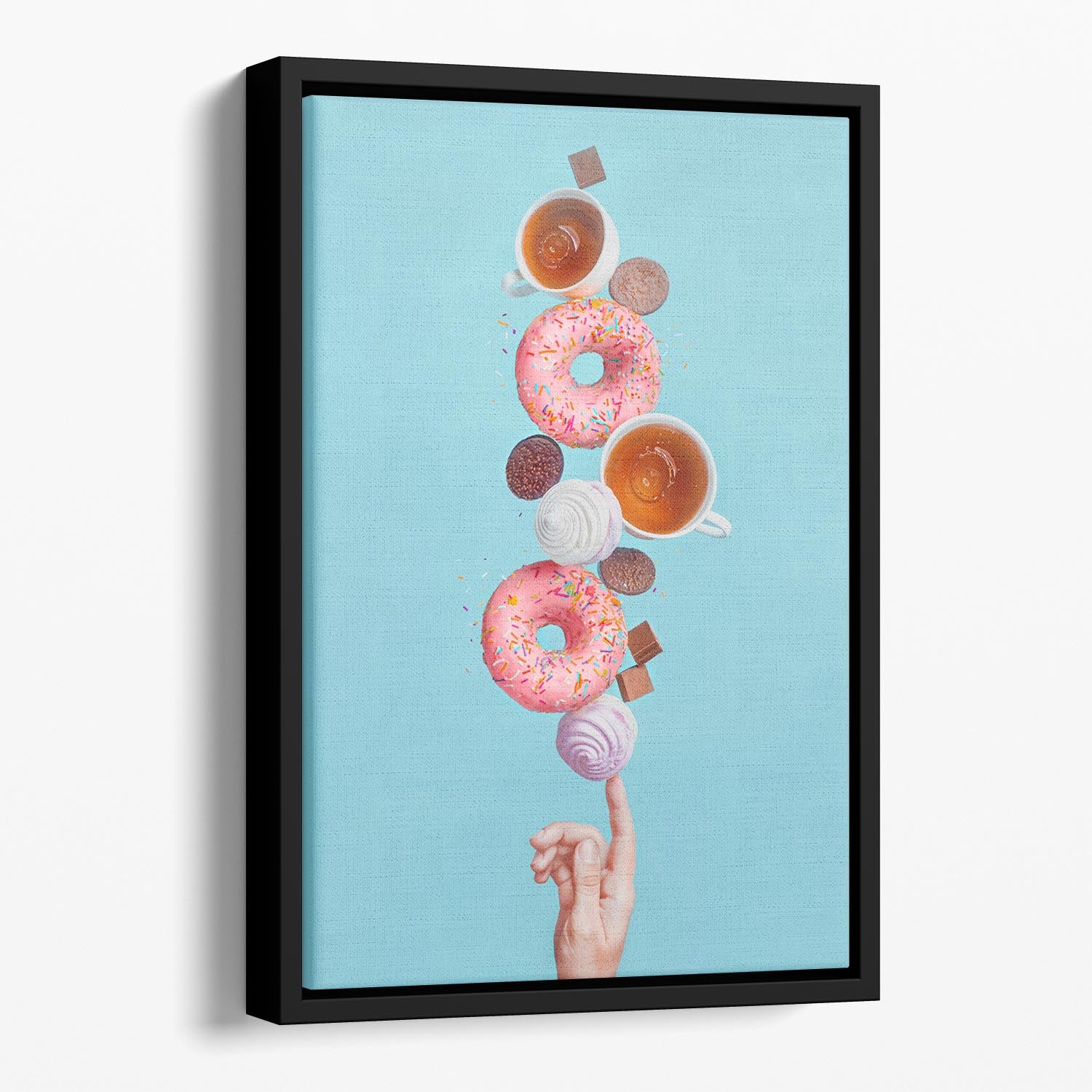 Weekend donuts Floating Framed Canvas - 1x - 1
