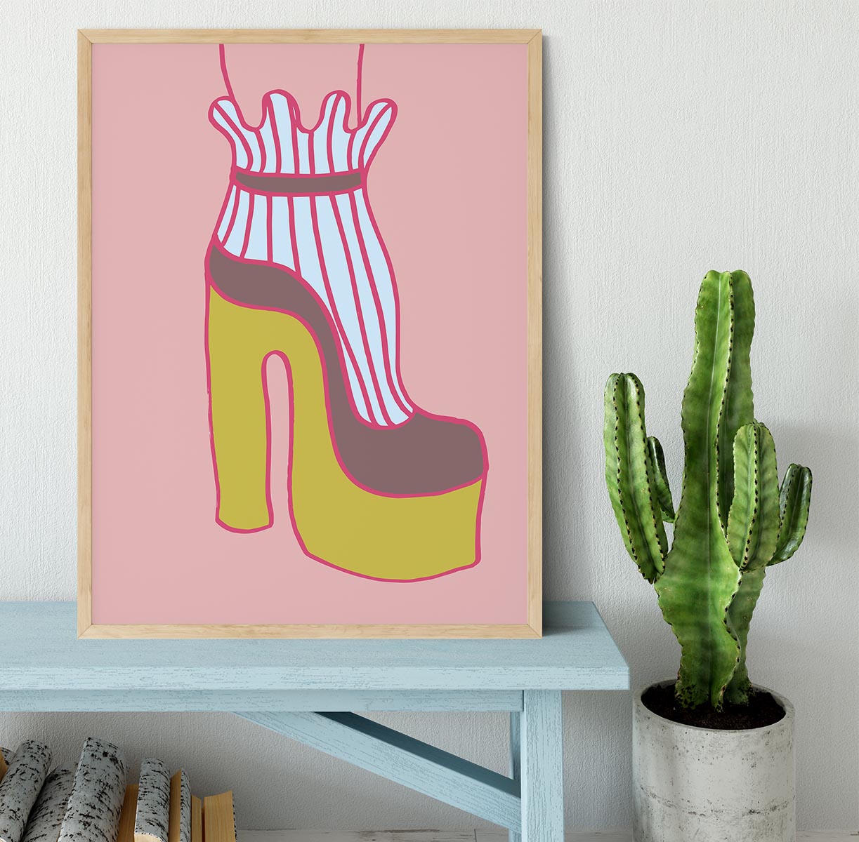 Yellow Heel Red Framed Print - 1x - 4