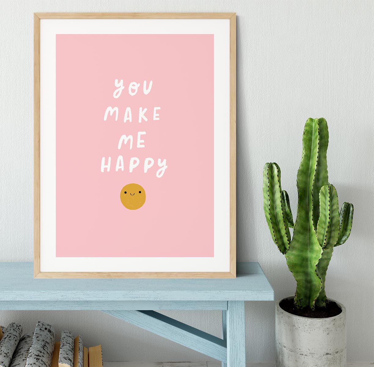 You Make Me Happy Framed Print - Canvas Art Rocks - 3