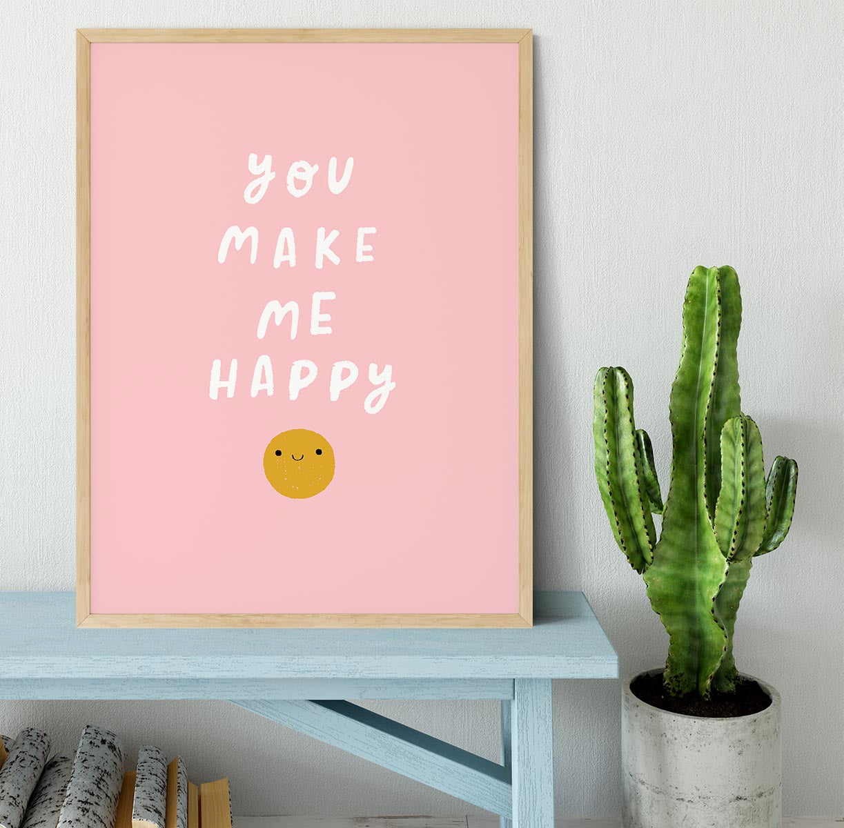 You Make Me Happy Framed Print - Canvas Art Rocks - 4