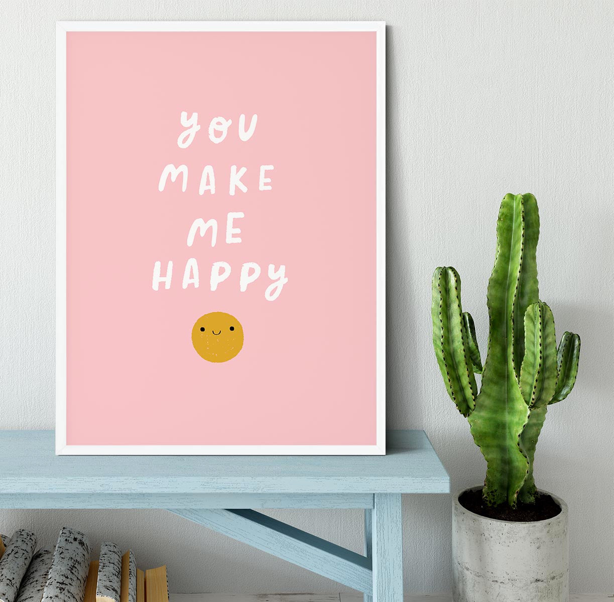 You Make Me Happy Framed Print - Canvas Art Rocks -6