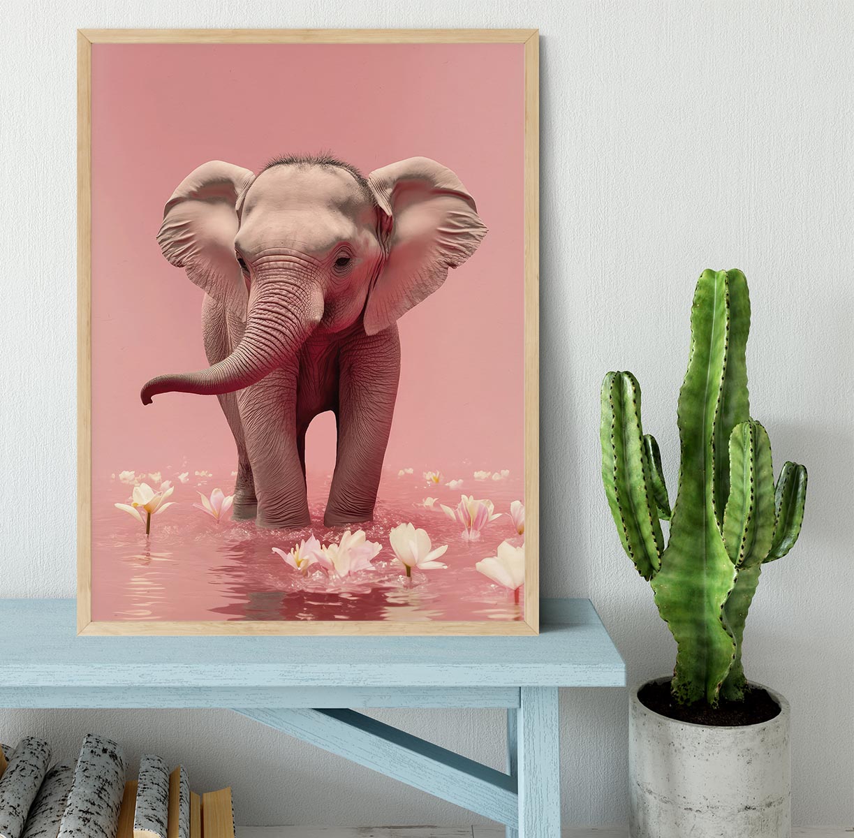 Young Elephant Framed Print - 1x - 4