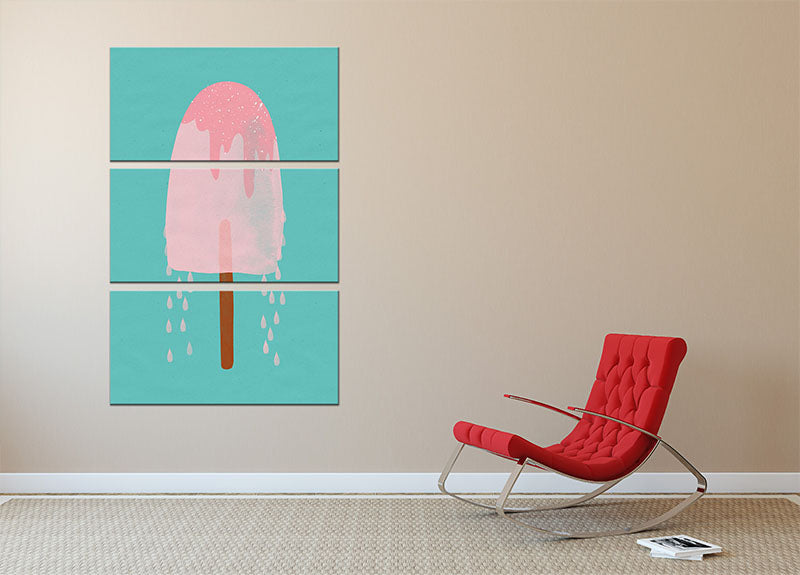 Yummy Ice Cream 3 Split Panel Canvas Print - 1x - 2