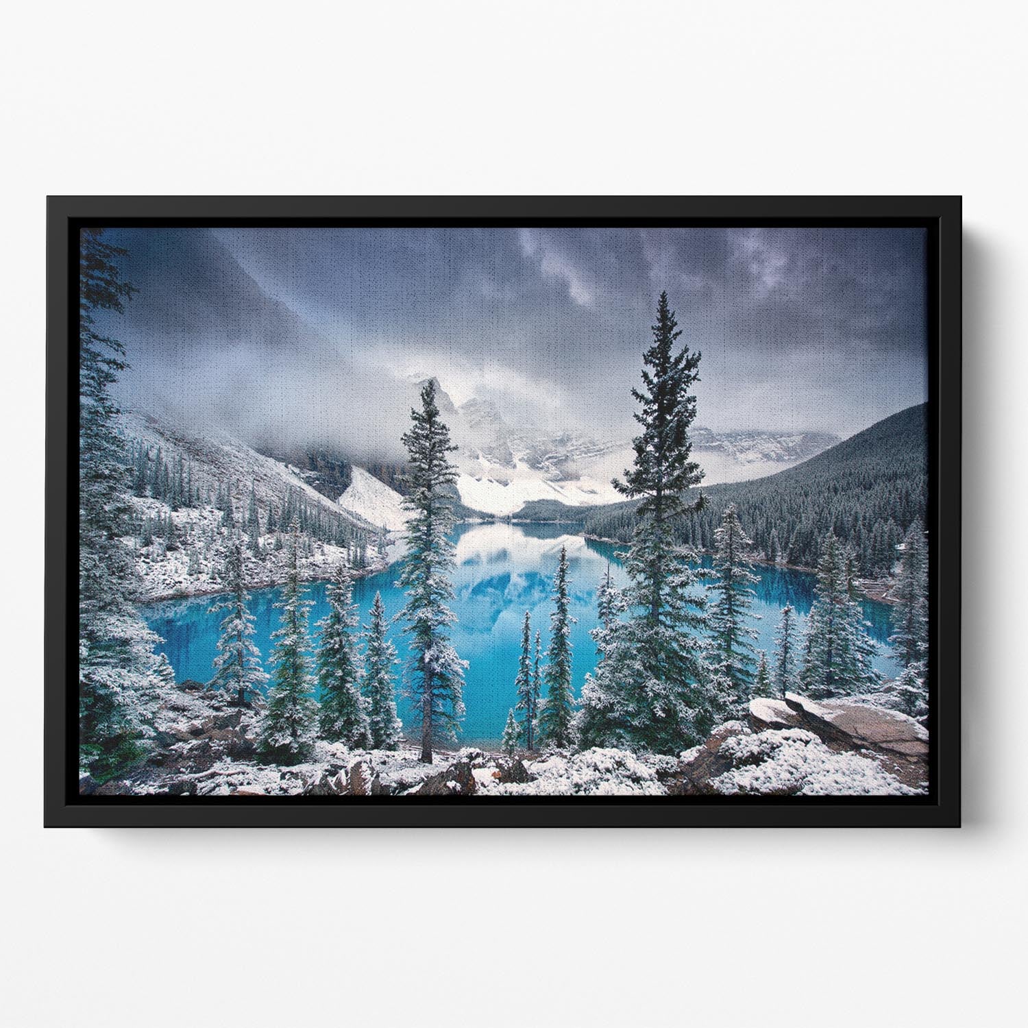 Morning Blues Floating Framed Canvas - Canvas Art Rocks - 2