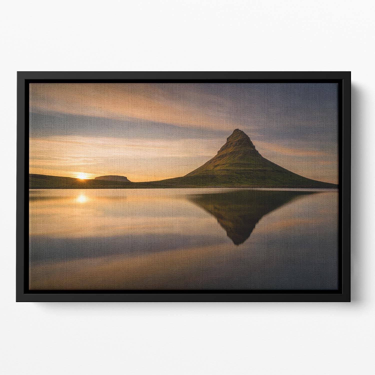 Kirkjufell Floating Framed Canvas - Canvas Art Rocks - 2